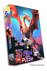 Royce 300pc FLIP Jigsaw Puzzle - Dragons (1 Piece)