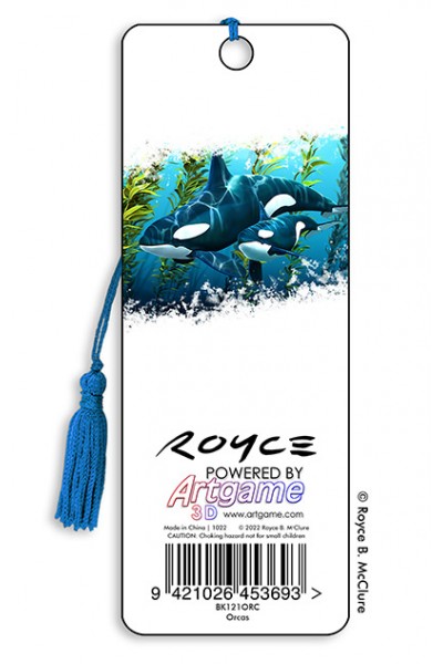Royce Bookmark - Orcas (6 Pack)