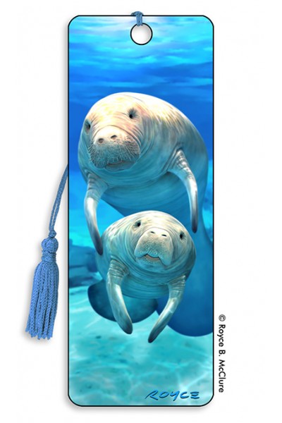 Royce Bookmark - Blue Manatees (6 Pack)