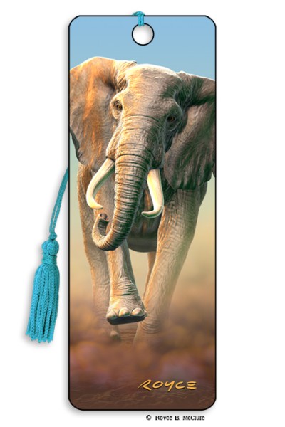 Royce Bookmark - Charging Elephant (6 Pack)