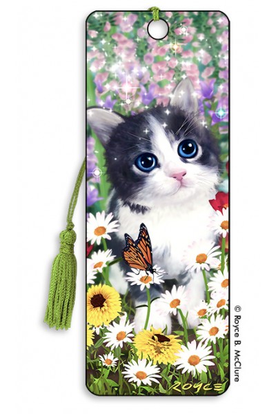 Royce Bookmark - Kitten Flowerbed  (6 Pack)