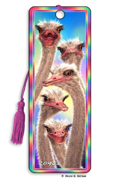 Royce Bookmark - Ostriches (6 Pack)