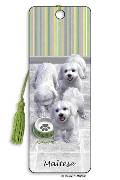 Royce Dog Breed Bookmark - Maltese  (6 Pack)