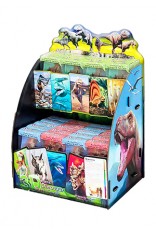 DINOSAUR FACT CARDS - 28 PIECES + MDF COUNTER DISPLAY 