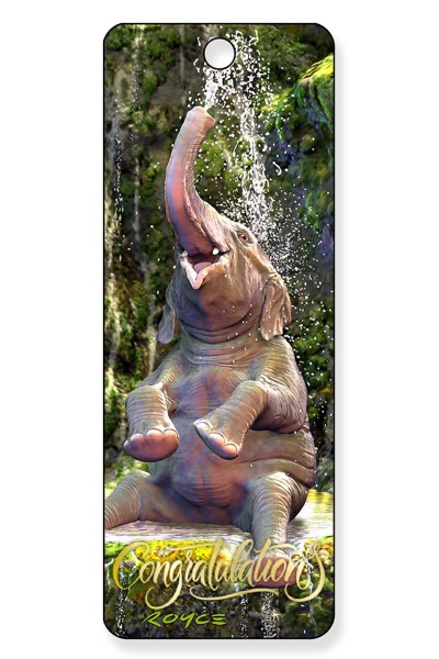 Gift Bookmarks - Elephant Bath - Congratulations (6 Pack)
