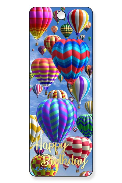 Gift Bookmarks - Hot Air - Happy Birthday (6 Pack)