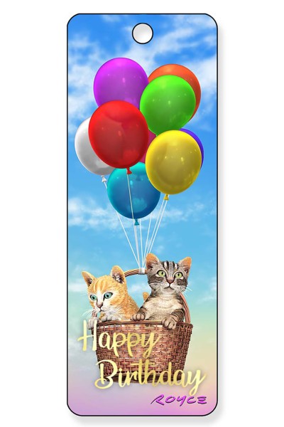 Gift Bookmarks - Kitty Up - Happy Birthday (6 Pack)