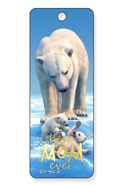 Gift Bookmarks - Polar Bear - Best Mom Ever (6 Pack)