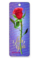 Gift Bookmarks - Red Rose - I Love You (6 Pack)