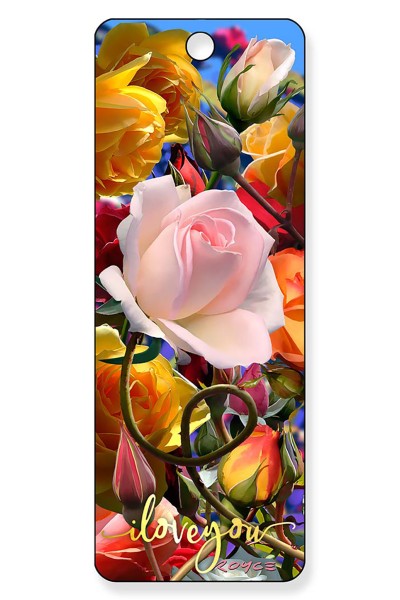 Gift Bookmarks - Roses - I Love You (6 pack)