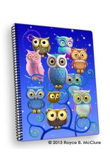 Royce Large Notebook - Owls (12 Pack)