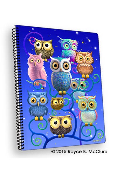 Royce Large Notebook - Owls (12 Pack)