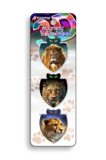 Royce Magnetic Bookmark - African Cats (6 Pack)