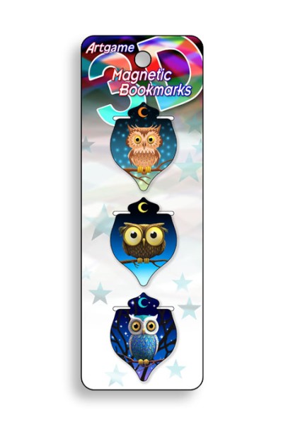 Royce Magnetic Bookmark - Owls (6 Pack)