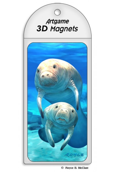 Royce Magnet - Blue Manatee (4 Pack)