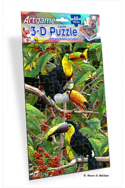 Royce 60pc Mini Puzzle - Toucans (4 Pack)