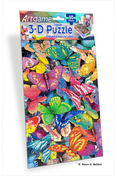 Royce 60pc Mini Puzzle - Butterfly Magic (4 Pack)