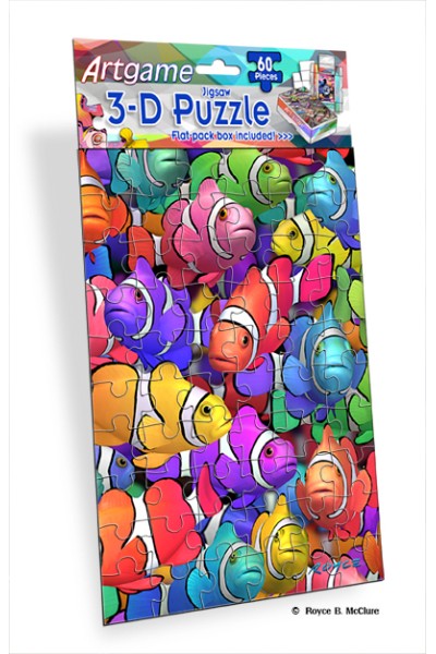 Royce 60pc Mini Puzzle - Clownfish (4 Pack)