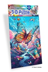 Artgame 60pc Mini Puzzle - Butterfly River (4 Pack)