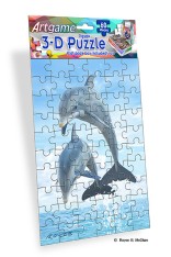 Royce 60pc Mini Puzzle - Dolphins Flip (4 Pack)
