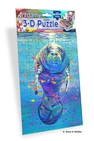 Royce 60pc Mini Puzzle - Manatees Flip (4 Pack)