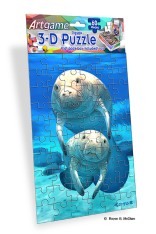 Royce 60pc Mini Puzzle - Manatees Flip (4 Pack)