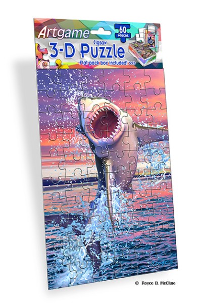 Royce 60pc Mini Puzzle - Sharks Flip (4 Pack)