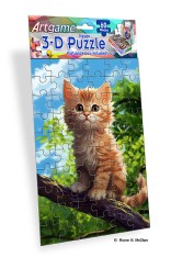 Artgame 60pc Mini Puzzle - Summer Kitten (4 Pack)