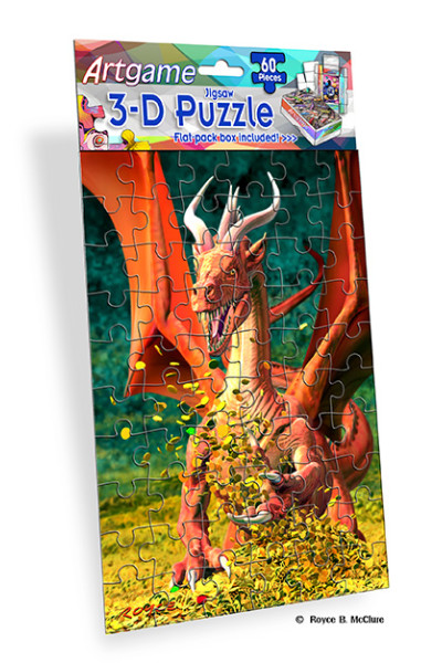 Royce 60pc Mini Puzzle - Dragon Flip (4 Pack)