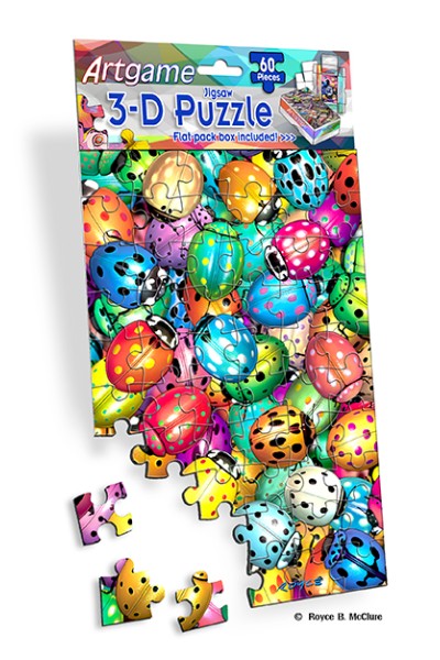 Royce 60pc Mini Puzzle - Beetlemania (4 Pack)