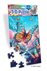 Artgame 60pc Mini Puzzle - Butterfly River (4 Pack)