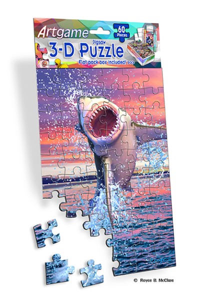 Royce 60pc Mini Puzzle - Sharks Flip (4 Pack)