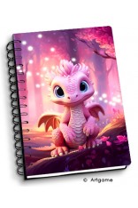 Artgame Small Notebook - Pink Dragon (4 Pack)