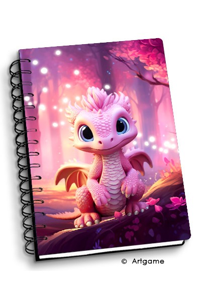 Artgame Small Notebook - Pink Dragon (4 Pack)
