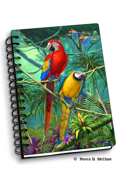 Royce Small Notebook - Parrots (4 Pack)