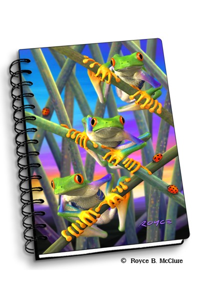 Royce Small Notebook - Tree Frogs (4 Pack)