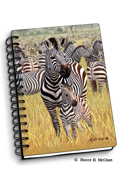 Royce Small Notebook - Zebras (4 Pack)