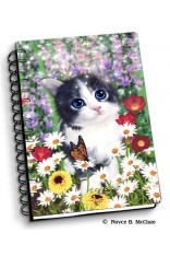 Royce Small Notebook - Kitten Flowerbed (4 Pack)