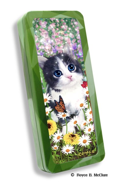 Royce Pencil Tin - Kitten Flowerbed