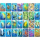 PLAYING CARDS -24 Deck Tropical Fish Card Display -FILLED