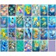 PLAYING CARDS -24 Deck Tropical Fish Card Display -FILLED