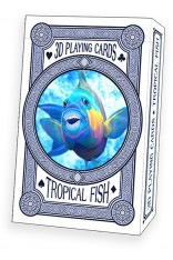PLAYING CARDS -24 Deck Tropical Fish Card Display -FILLED