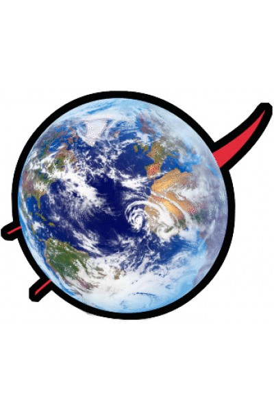 3D NASA Small 2.5" Sticker - Earth - Pack of 10 
