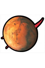3D NASA Small 2.5" Sticker - Mars - Pack of 10 