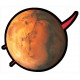 3D NASA Small 2.5" Sticker - Mars - Pack of 10 