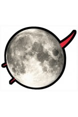 3D NASA Small 2.5" Sticker - Moon - Pack of 10