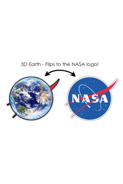 3D NASA Small 2.5" Sticker - Earth - Pack of 10 