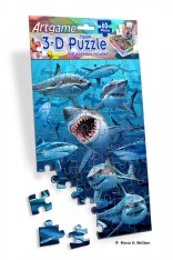Royce 60pc Mini Puzzle - Sharks (4 Pack)