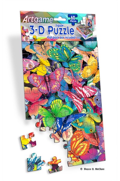 Royce 60pc Mini Puzzle - Butterfly Magic (4 Pack)