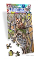 Royce 60pc Mini Puzzle - Owls (4 Pack)